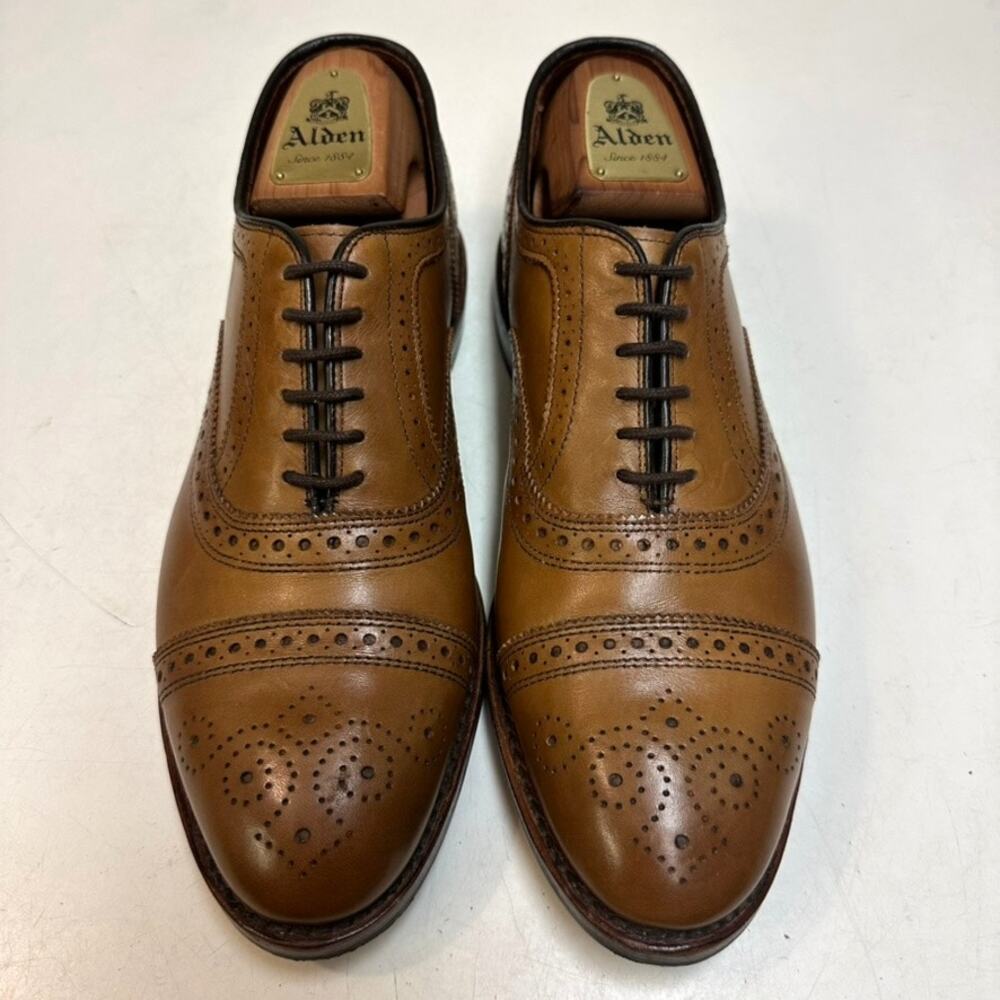 WORN ONCE Allen Edmonds Strand Cap Toe Oxford Wingtip Made in USA 7 Wide EEE